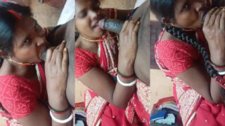 गाँव की लवर आंटी ने फौजी का मोटा लंड चूसा