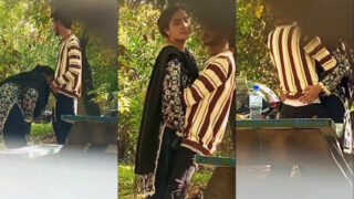 College girl & her boyfriend’s clip of outdoor sex